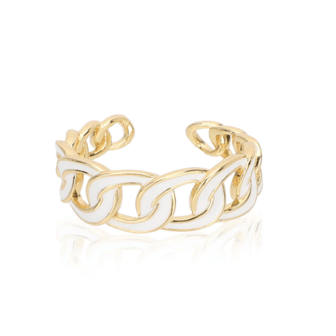 Link enamal ring - Nayla Jewels