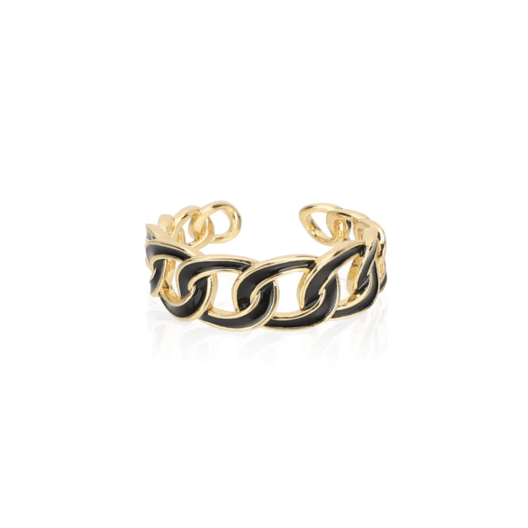 Link enamal ring - Nayla Jewels