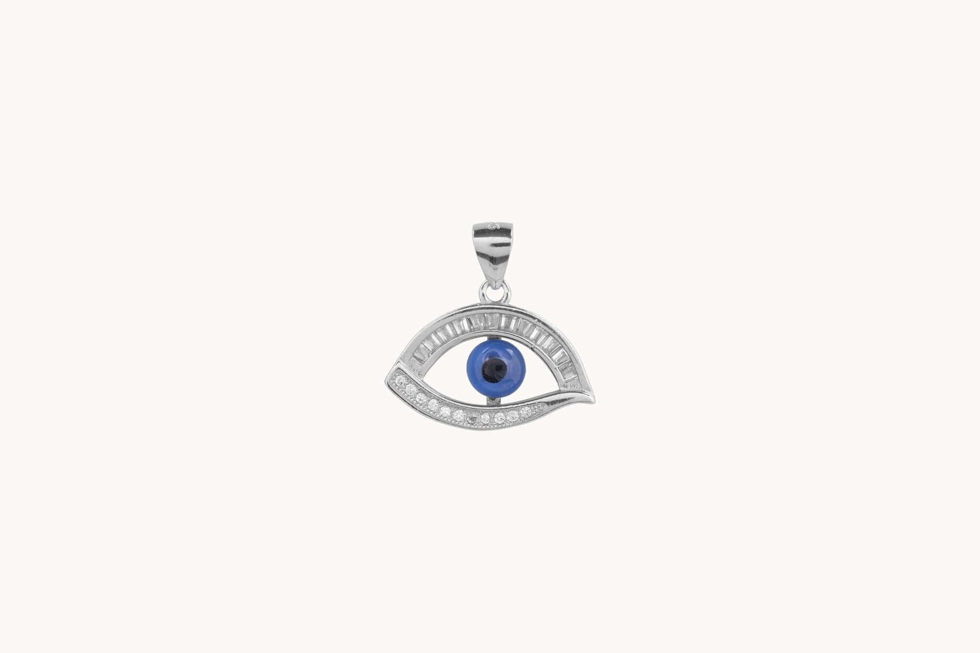 Elle Evil Eye Pendent with chain - 925 Silver - Nayla Jewels