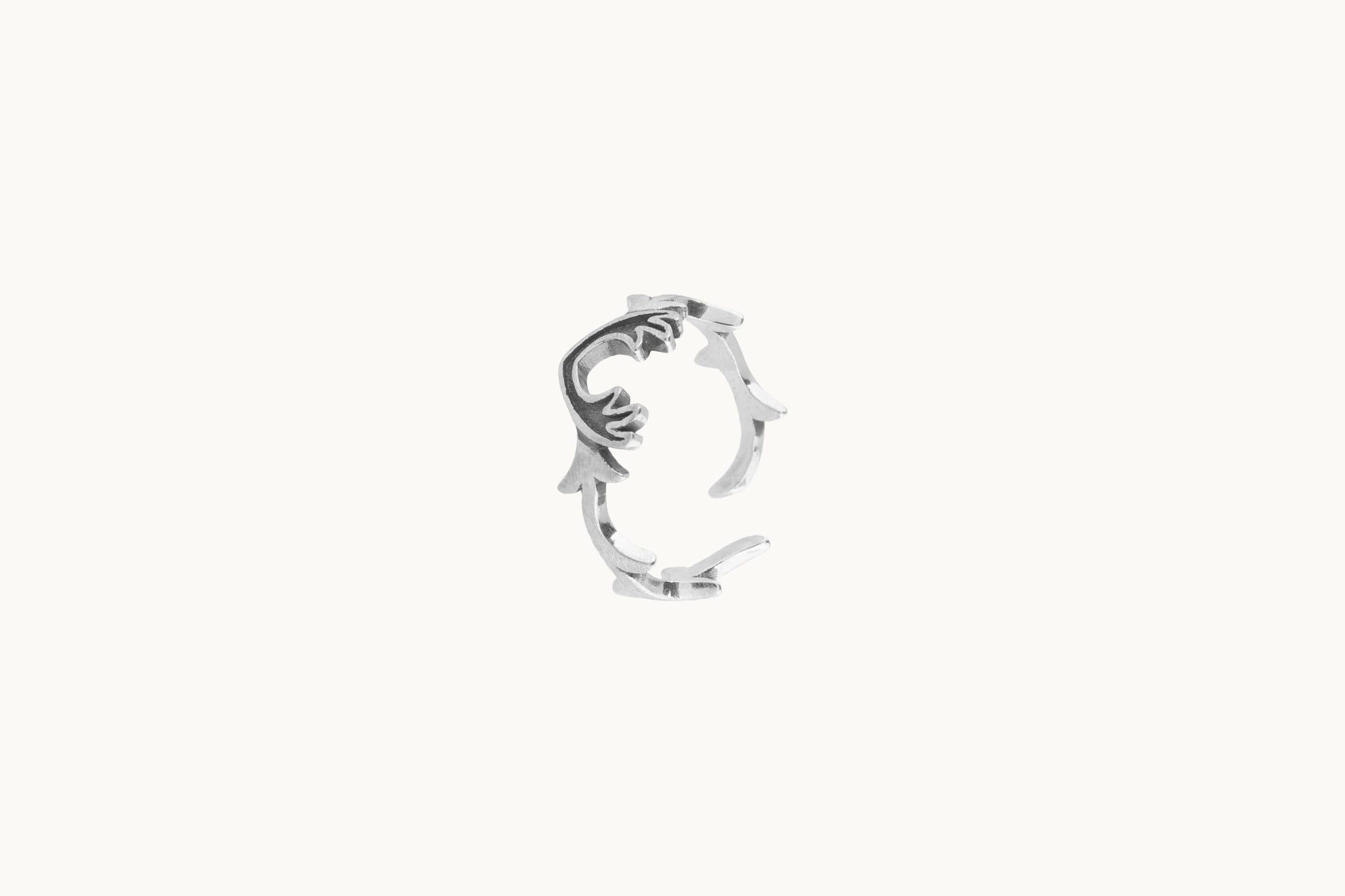 Dear Horn oxidised 925 silver Ring - Nayla Jewels